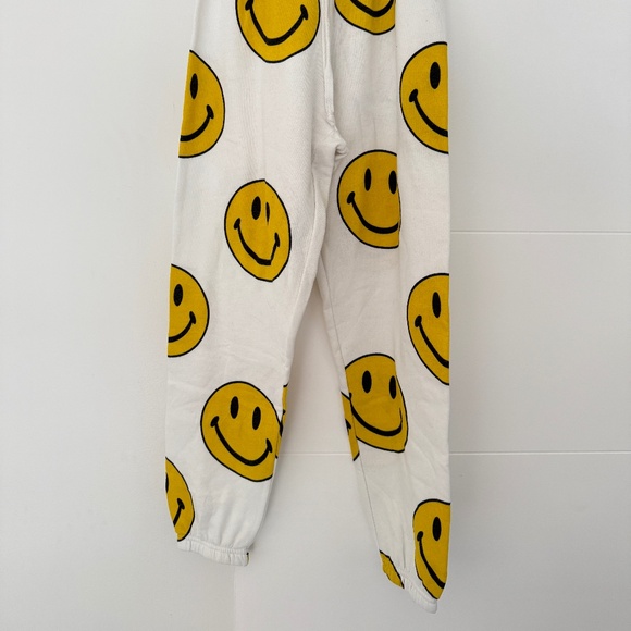 Aviator Nation White Smiley Face Sweatpants Size XS - Picture 6 of 6